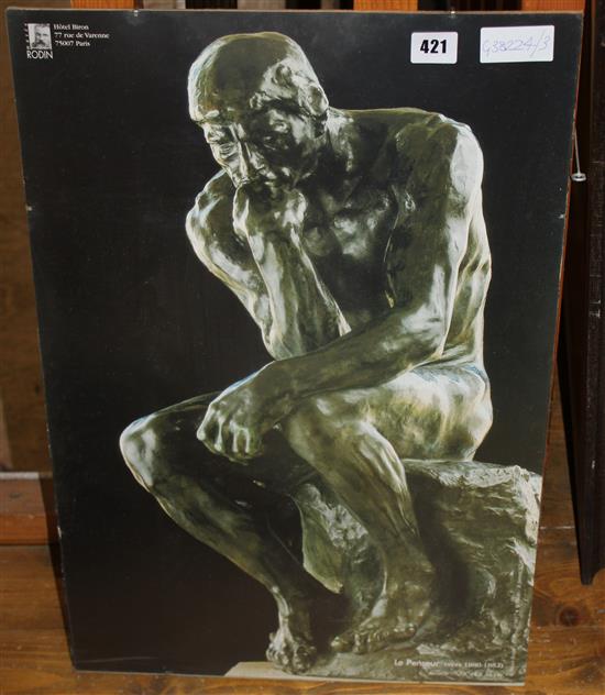 Old poster Rodin The Thinker(-)